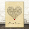 Cher Strong Enough Vintage Heart Song Lyric Quote Music Print