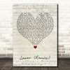 Taylor Swift feat Shawn Mendes Lover (Remix) Script Heart Song Lyric Quote Music Print
