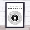 Five Finger Death Punch Blue On Black Vinyl Record Song Lyric Quote Music Print