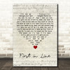 Matthew Mayfield First in Line Script Heart Song Lyric Quote Music Print