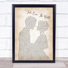 The Courteeners - Take Over The World Song Lyric Man Lady Bride Groom Print