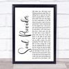 Michael Bolton Soul Provider White Script Song Lyric Quote Music Print