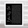 Mumford & Sons Below My Feet Black Script Song Lyric Quote Music Print