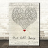 Charlie Puth One Call Away Script Heart Song Lyric Quote Music Print