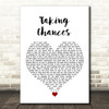 Celine Dion Taking Chances White Heart Song Lyric Quote Music Print