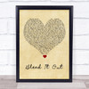 Linkin Park Bleed It Out Vintage Heart Song Lyric Quote Music Print