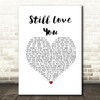 Rod Stewart Still Love You White Heart Song Lyric Quote Music Print