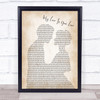 Whitney Houston My Love Is Your Love Song Lyric Man Lady Bride Groom Print