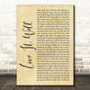 Switchfoot Live It Well Rustic Script Song Lyric Quote Music Print