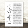 The Smiths Cemetry Gates White Script Song Lyric Quote Music Print