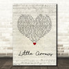 Leapy Lee Little Arrows Script Heart Song Lyric Quote Music Print