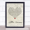 Leapy Lee Little Arrows Script Heart Song Lyric Quote Music Print