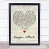 Queen Dragon Attack Script Heart Song Lyric Quote Music Print