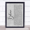 Cher Believe Grey Rustic Script Song Lyric Quote Music Print