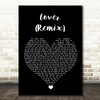 Taylor Swift feat Shawn Mendes Lover (Remix) Black Heart Song Lyric Quote Music Print