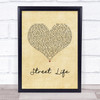 The Crusaders & Randy Crawford Street Life Vintage Heart Song Lyric Quote Music Print