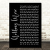 The Alternate Routes Nothing More Black Script Song Lyric Quote Music Print