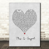 Panic! At The Disco This Is Gospel Grey Heart Song Lyric Quote Music Print