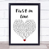 Matthew Mayfield First in Line White Heart Song Lyric Quote Music Print