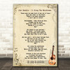 Jimi Hendrix Along The Watchtower Song Lyric Vintage Quote Print