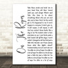 The Wonder Stuff On The Ropes White Script Song Lyric Quote Music Print