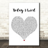 Professor Green Today I Cried White Heart Song Lyric Quote Music Print
