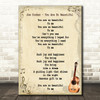 Joe Cocker You Are So Beautiful Song Lyric Vintage Quote Print