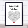 Future Islands Ancient Water White Heart Song Lyric Quote Music Print