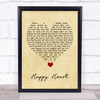 Andy Williams Happy Heart Vintage Heart Song Lyric Quote Music Print