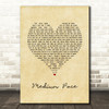 Adam Sandler Medium Pace Vintage Heart Song Lyric Quote Music Print