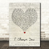 Andy Grammer I Choose You Script Heart Song Lyric Quote Music Print