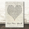 Old Dominion One Man Band Script Heart Song Lyric Quote Music Print