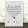Taylor Swift Safe and Sound Grey Heart Song Lyric Quote Music Print