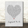 Brett young Supposed to be Grey Heart Song Lyric Quote Music Print