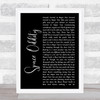 David Bowie Space Oddity Black Script Song Lyric Quote Music Print