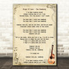 Kings Of Leon Use Somebody Song Lyric Vintage Quote Print