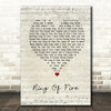 Johnny Cash Ring Of Fire Script Heart Song Lyric Quote Music Print