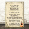 Kings Of Leon Waste A Moment Song Lyric Vintage Quote Print