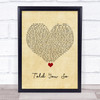 Little Mix Told You So Vintage Heart Song Lyric Quote Music Print