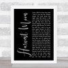 Neil Young Harvest Moon Black Script Song Lyric Quote Music Print