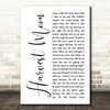 Neil Young Harvest Moon White Script Song Lyric Quote Music Print