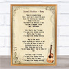 Lionel Richie Easy Song Lyric Vintage Quote Print
