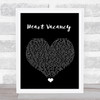 The Wanted Heart Vacancy Black Heart Song Lyric Quote Music Print