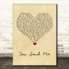 Sam Cooke You Send Me Vintage Heart Song Lyric Quote Music Print