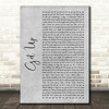 Shinedown GET UP Grey Rustic Script Song Lyric Quote Music Print