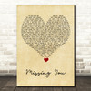 The Vamps Missing You Vintage Heart Song Lyric Quote Music Print