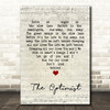 Anathema The Optimist Script Heart Song Lyric Quote Music Print