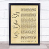 ELO Mr Blue Sky Rustic Script Song Lyric Quote Music Print