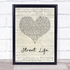 The Crusaders & Randy Crawford Street Life Script Heart Song Lyric Quote Music Print