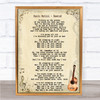 Paolo Nutini Rewind Song Lyric Vintage Quote Print